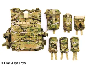 101st Airborne Div. - OCP Multicam MOLLE Combat Vest w/Pouches