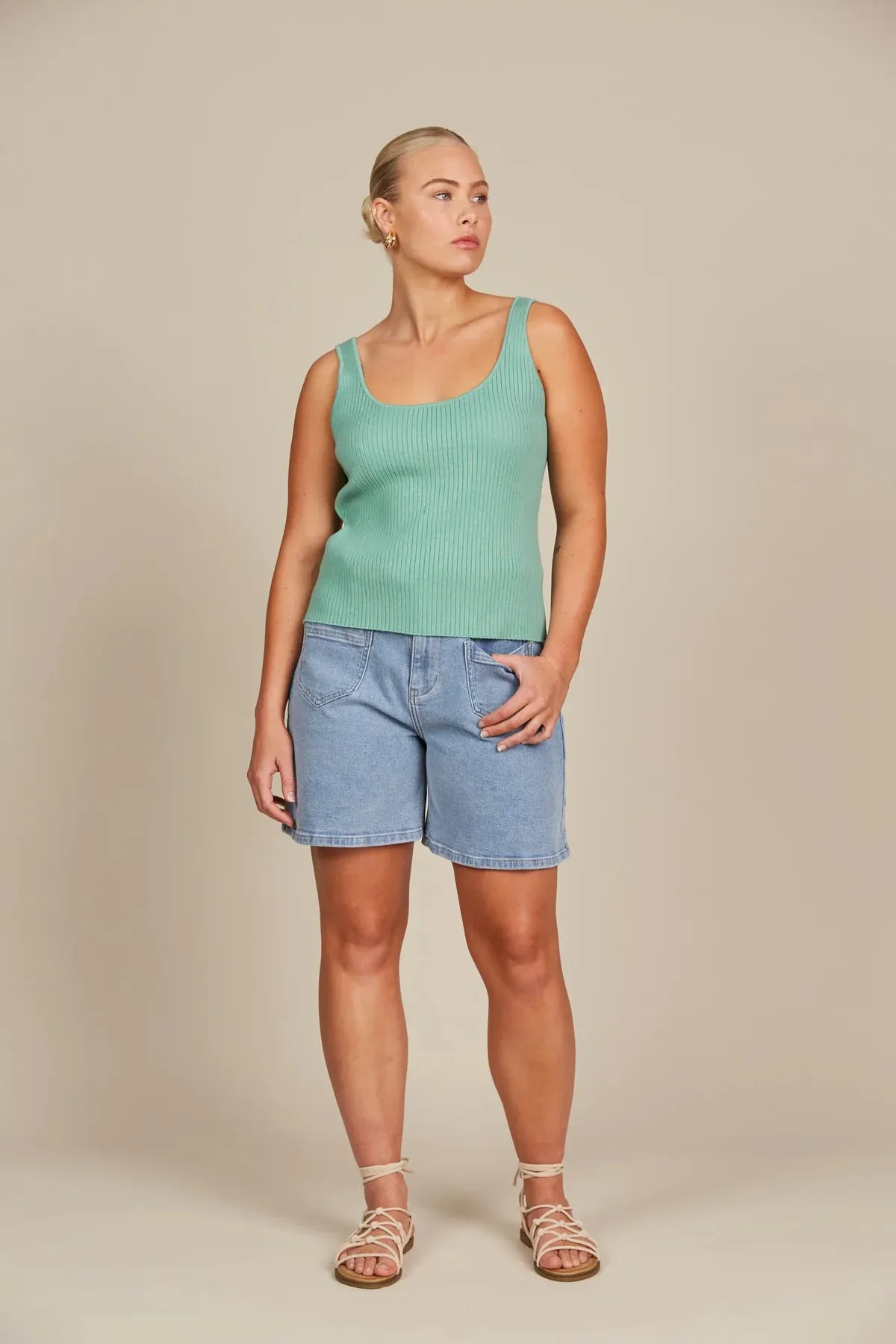 Adele Tank - Seafoam