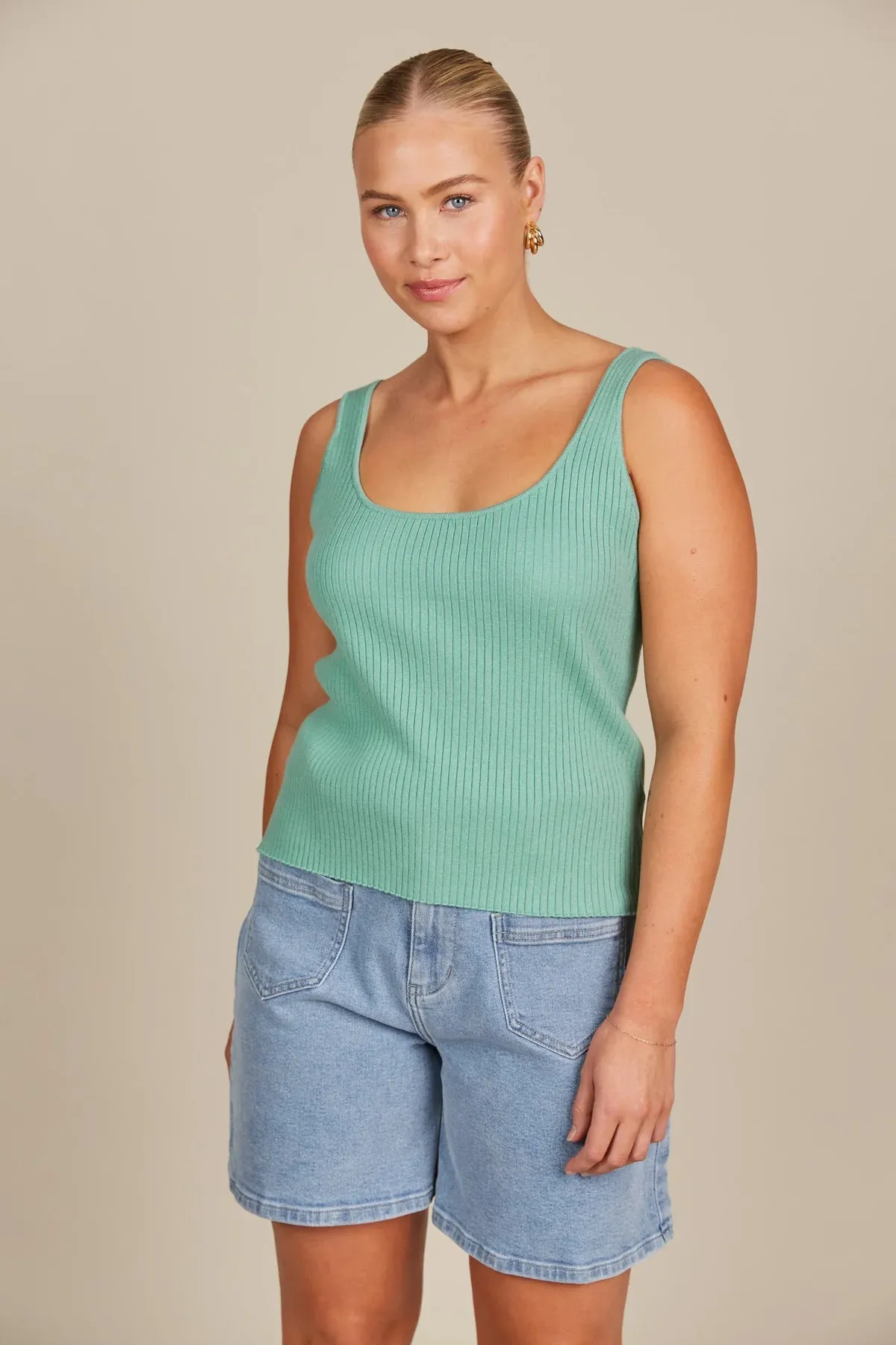 Adele Tank - Seafoam