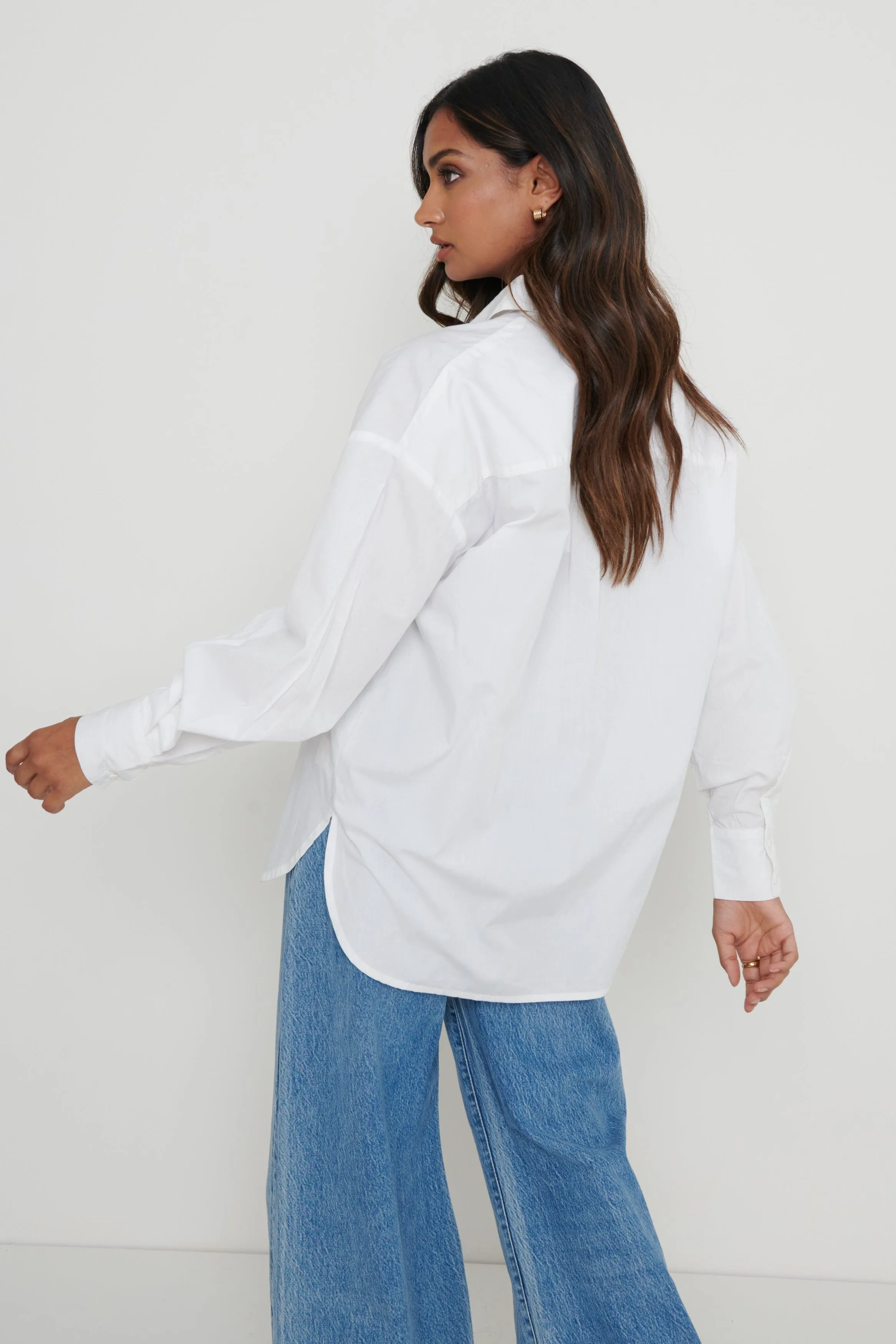 Ashlyn Poplin Shirt - White