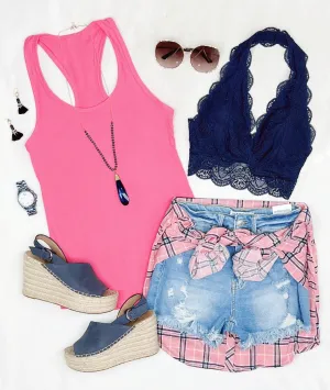 Basic Racerback Tank - Pink