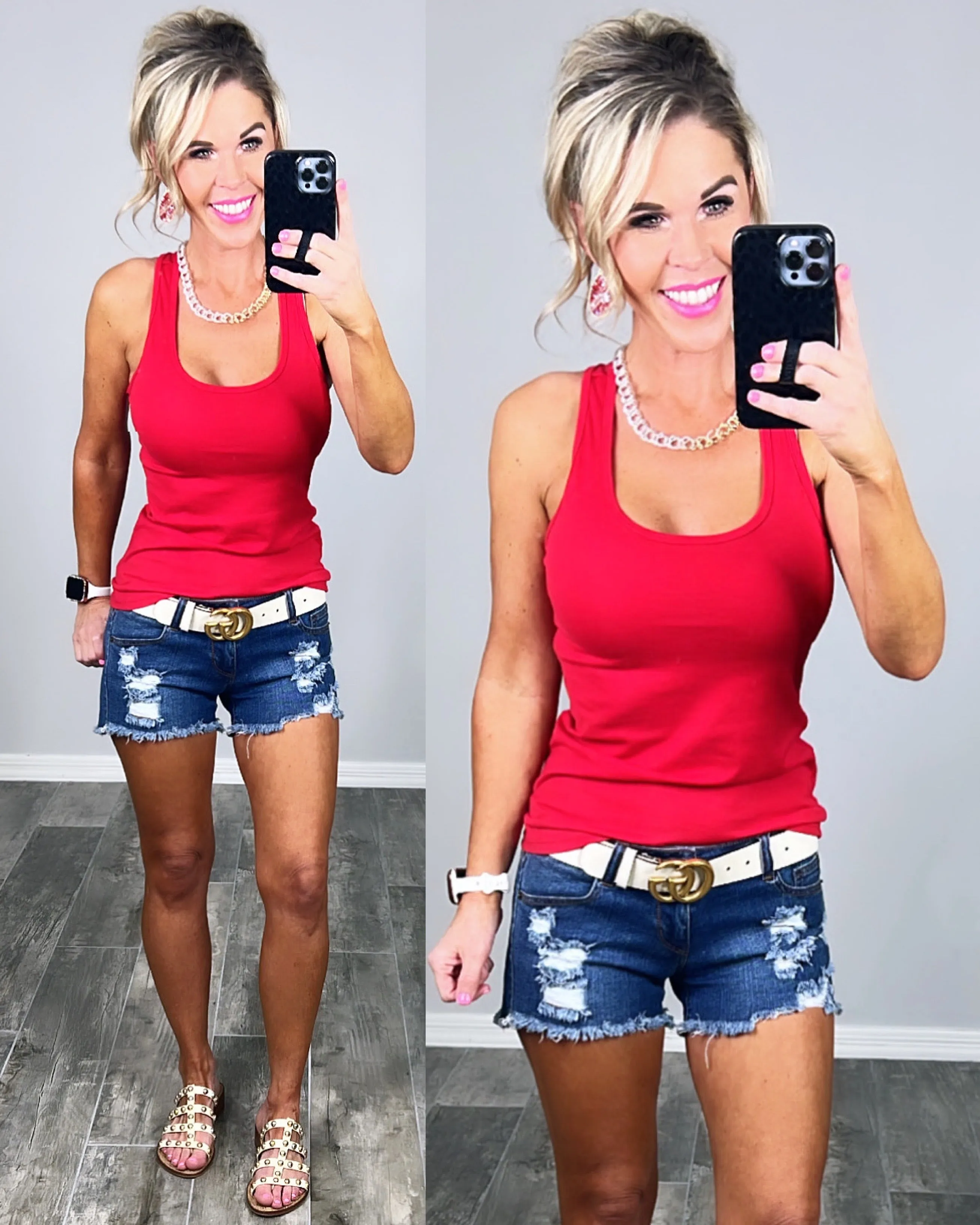 Basic Racerback Tank - Red