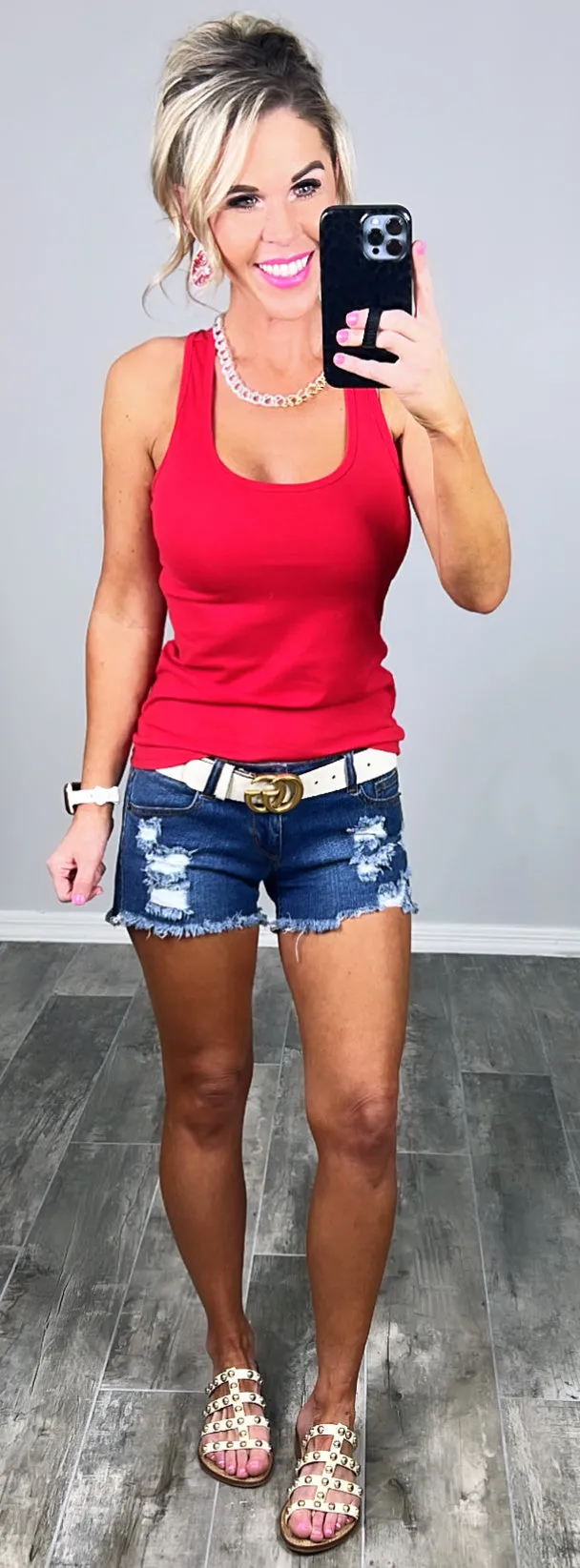 Basic Racerback Tank - Red