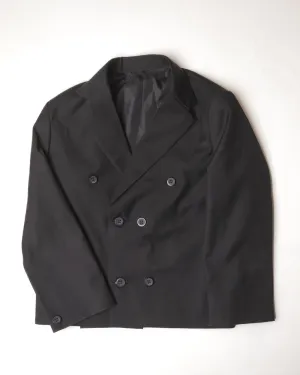 BLACK BLAZER WITH DIAGONAL BUTTONS