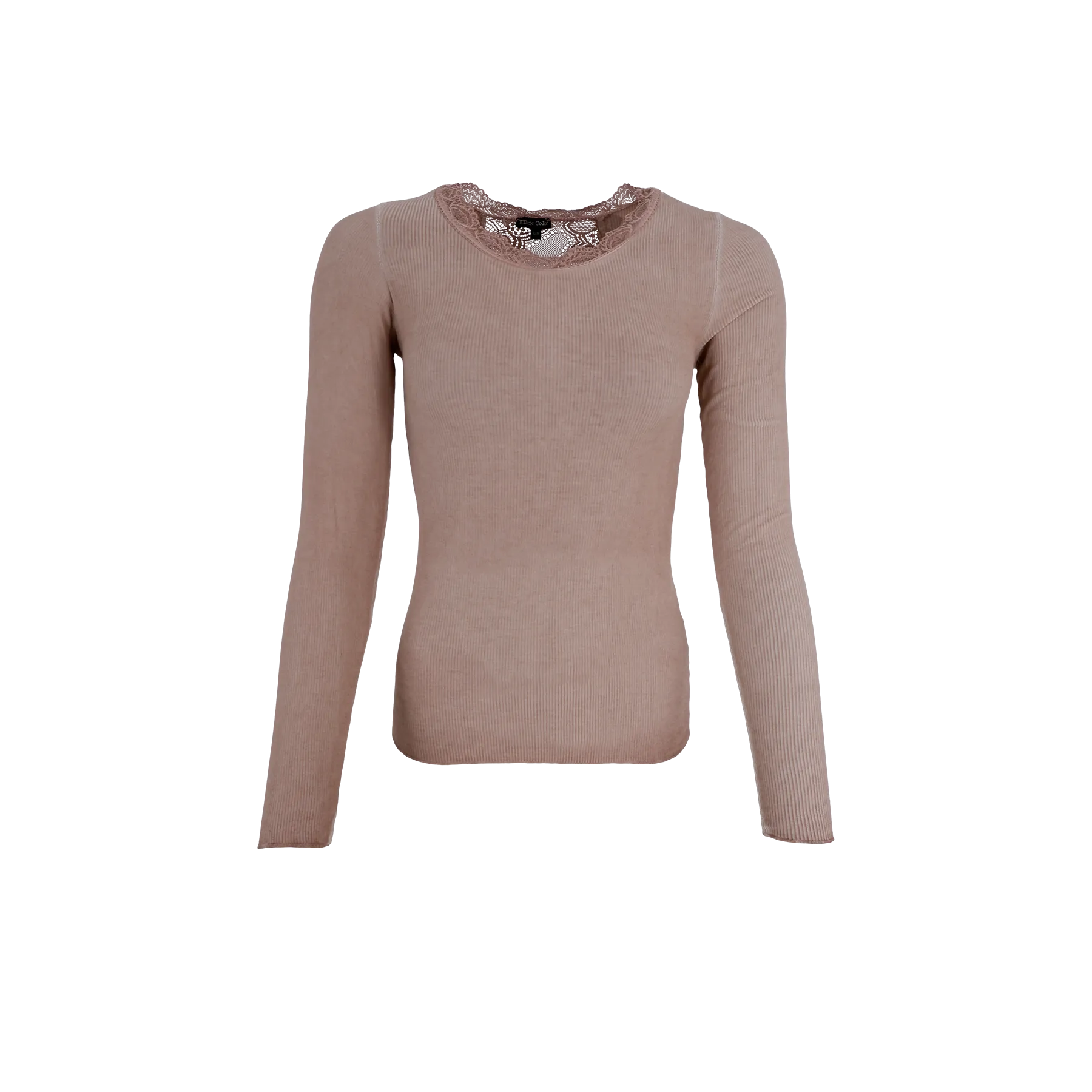 Black Colour BC Ivy rib top rose