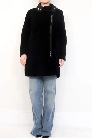 Black Shearling Coat RRP £500
