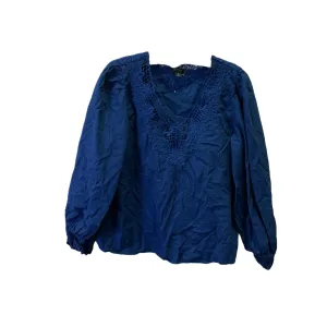 Blue Top Long Sleeve Basic By J. Crew, Size: M