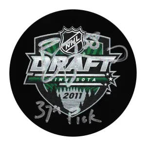 Boone Jenner Autographed 2011 NHL Draft Puck w/"37th Pick"