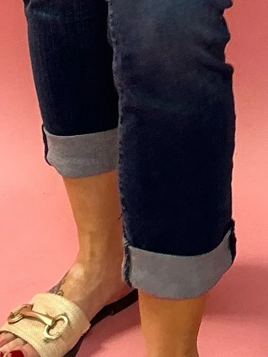 Catherine Mid Rise Boyfriend with Cuffs