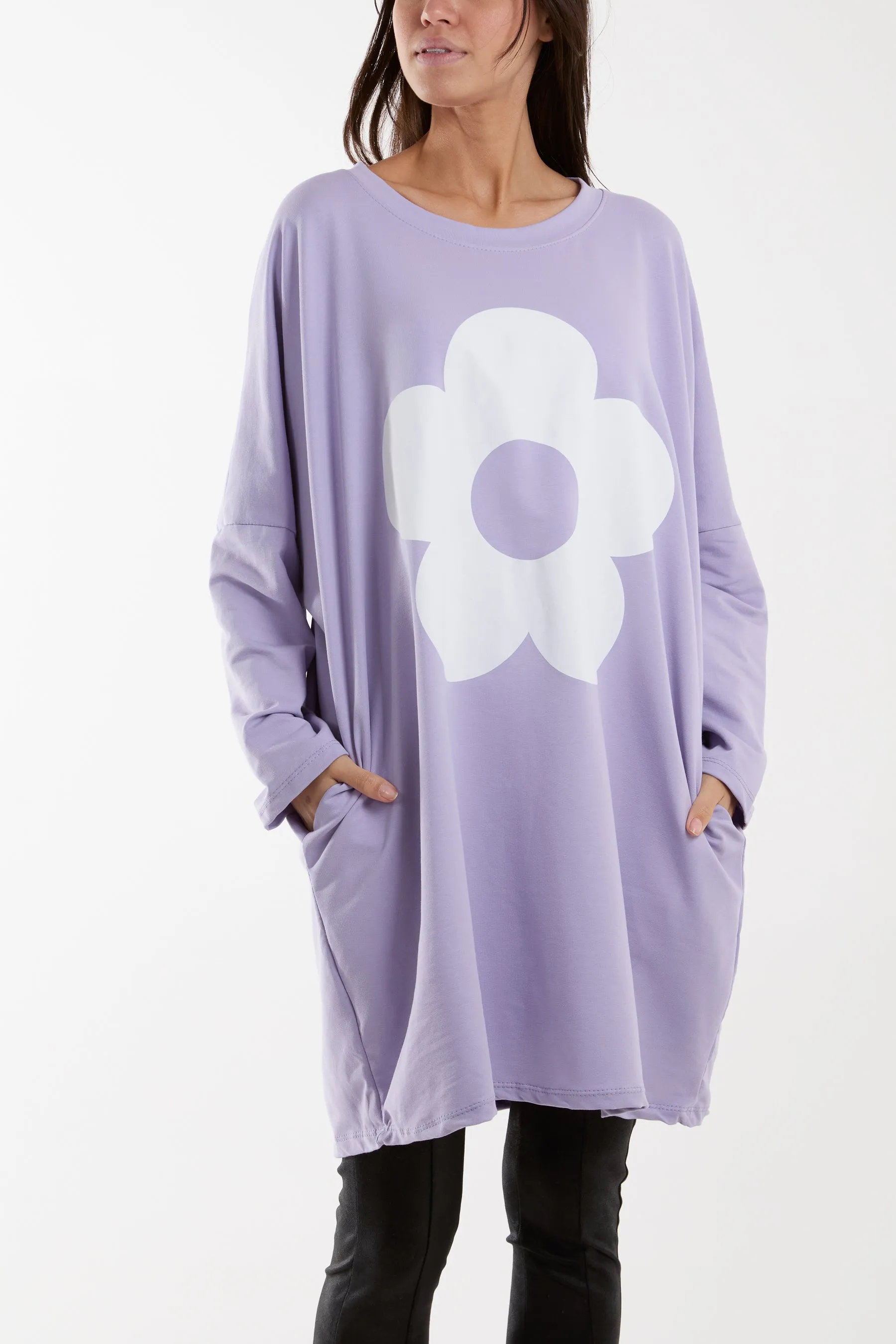 Daisy Long Fine Sweat Top