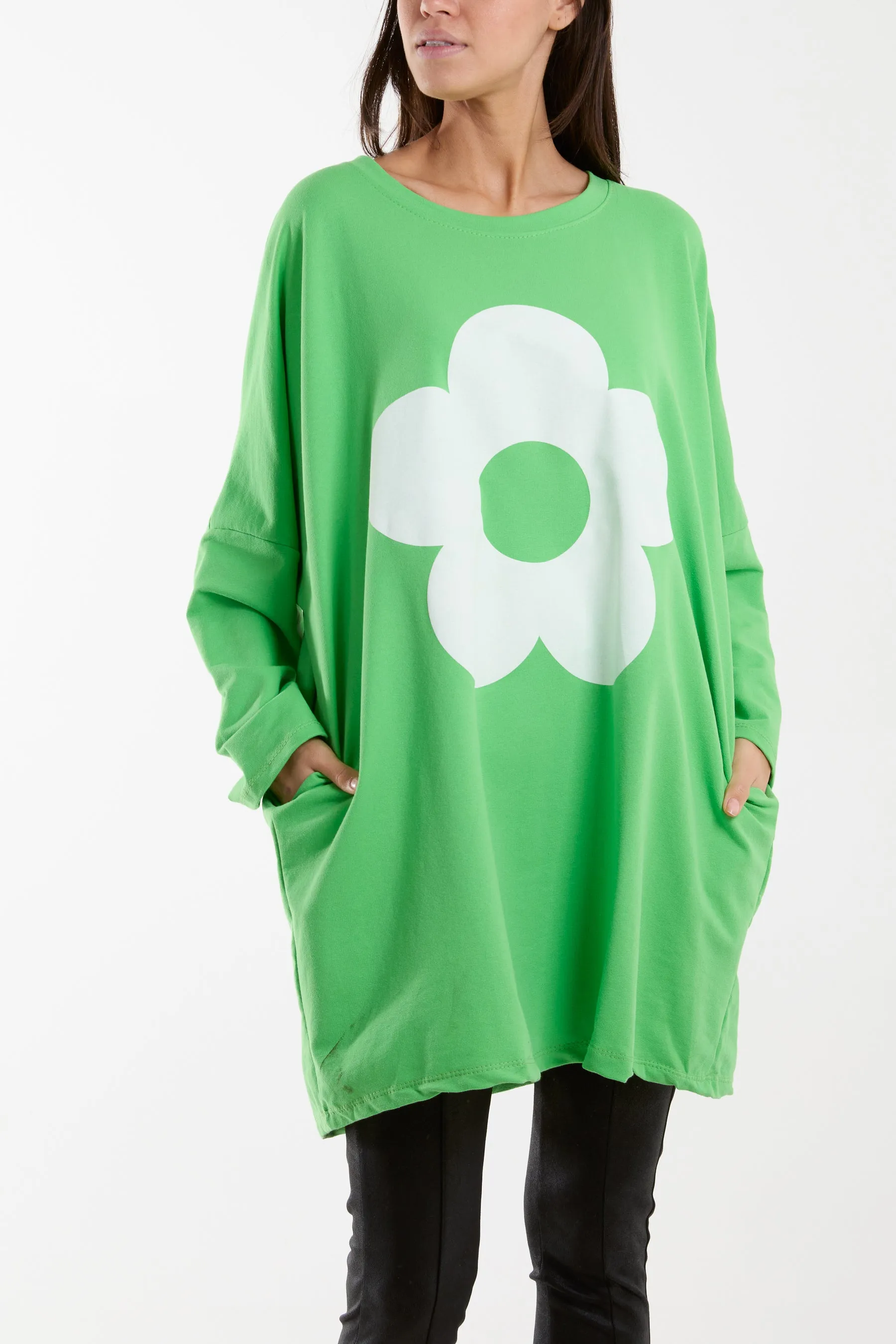 Daisy Long Fine Sweat Top