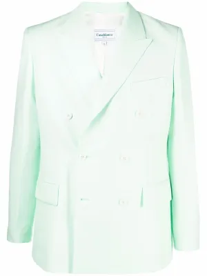 double-breasted tailored blazer