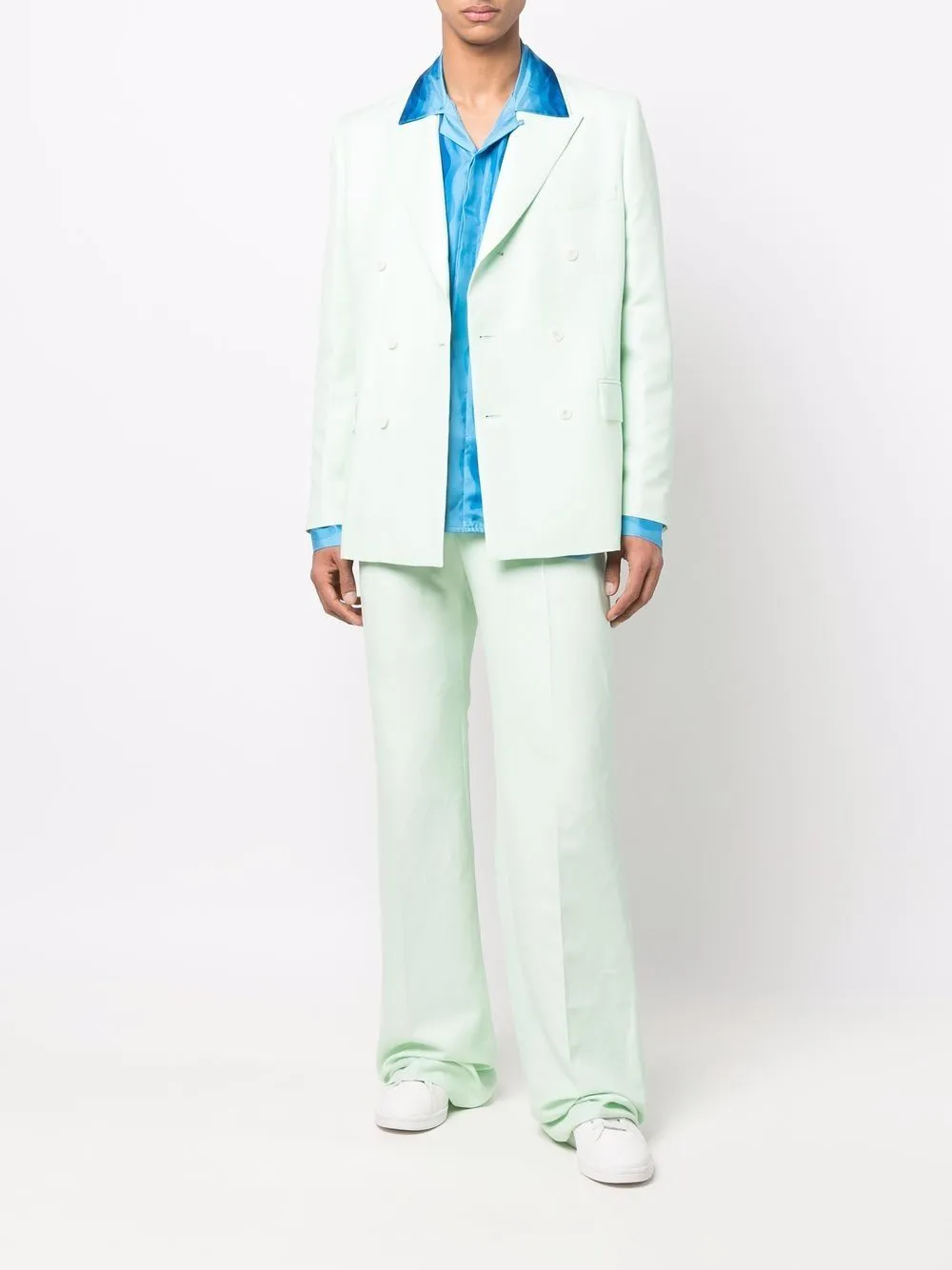 double-breasted tailored blazer