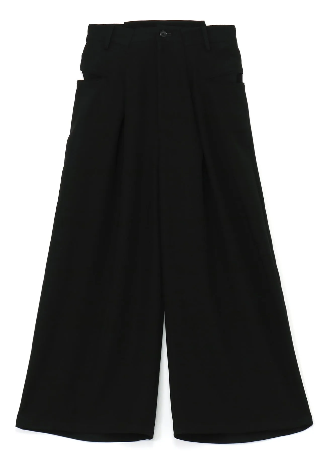 DOUBLE SATIN FLARE PANTS