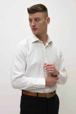 Fratelli Textured White Shirt