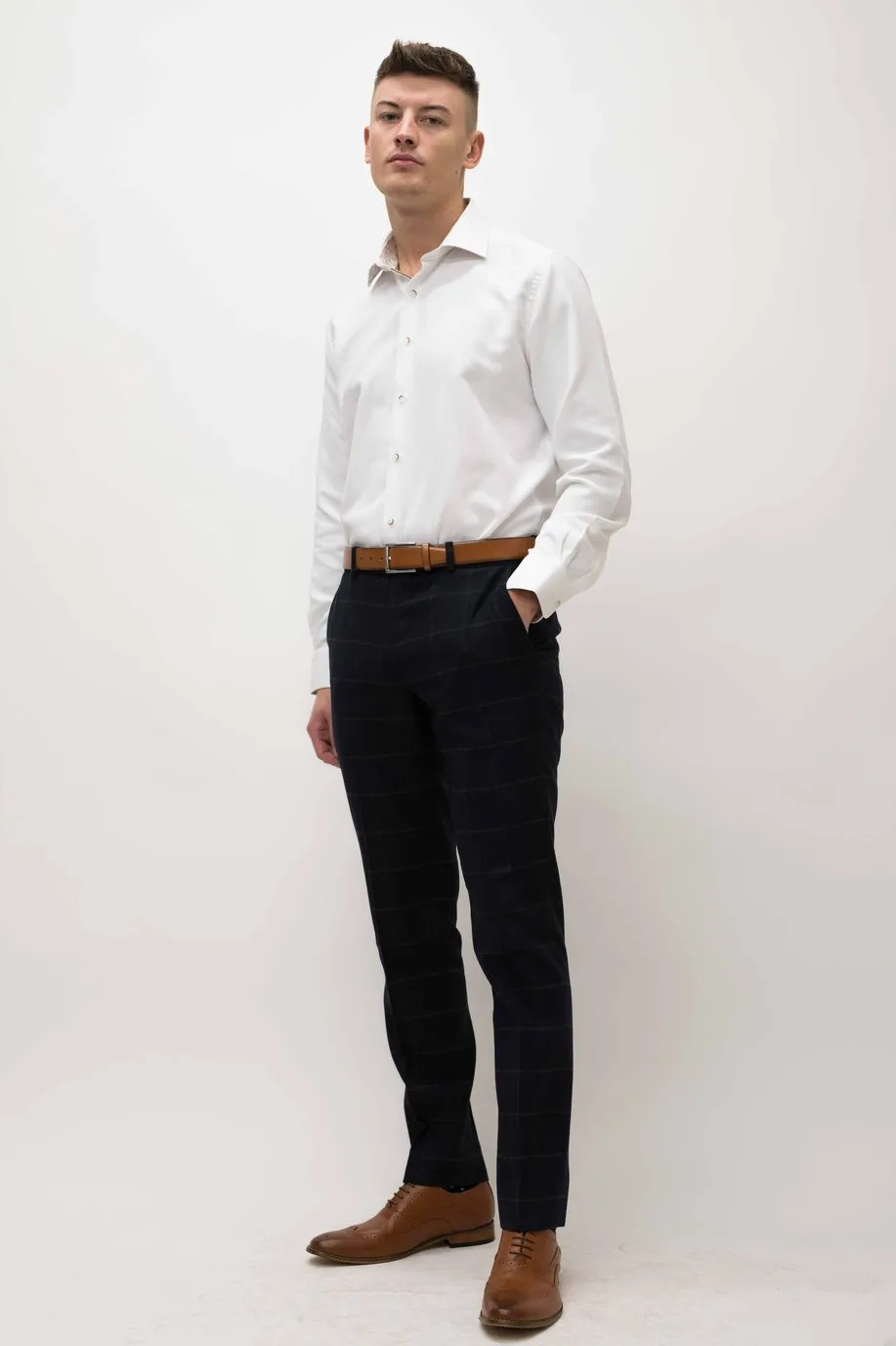 Fratelli Textured White Shirt