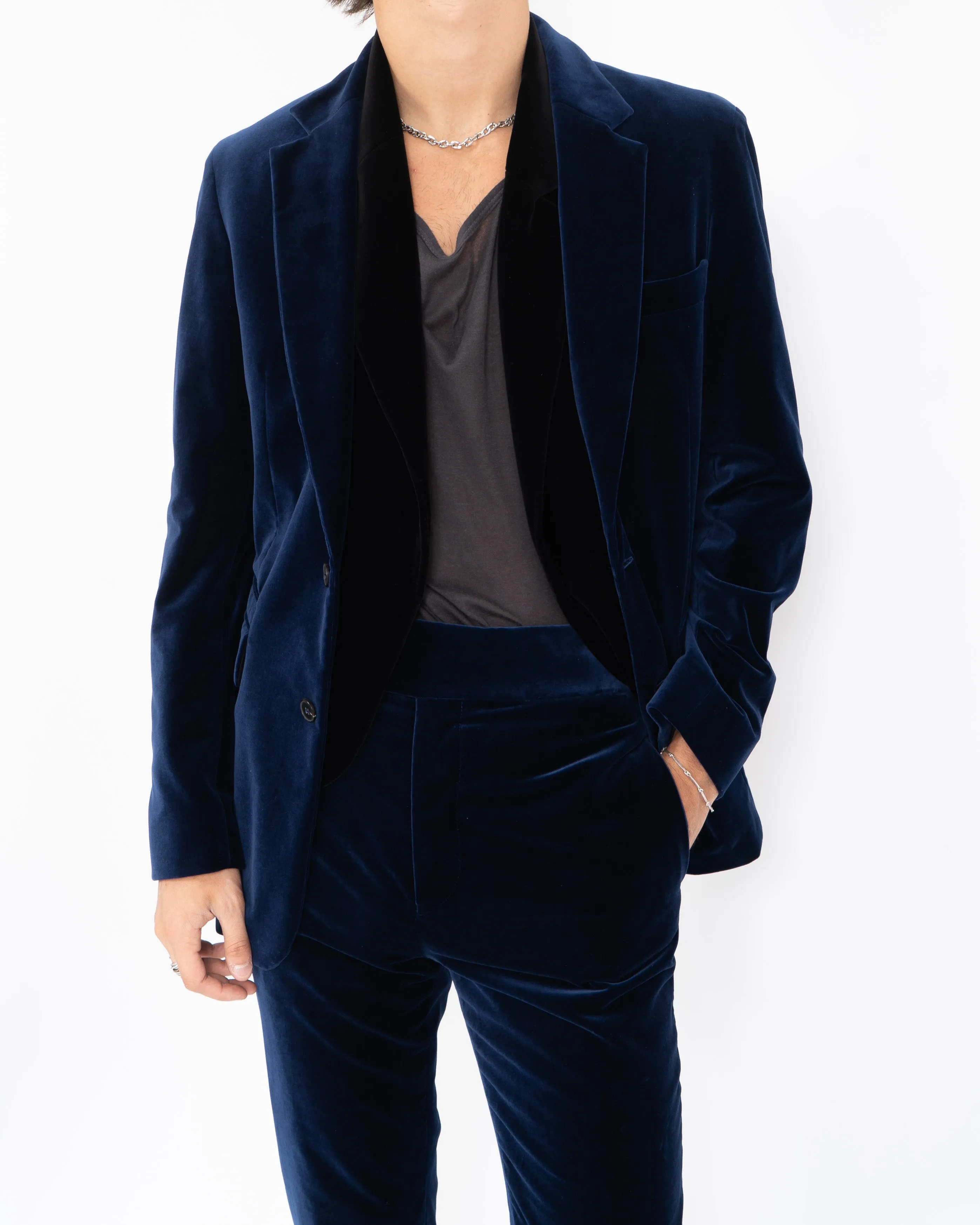 FW20 Night Blue Velvet Suit