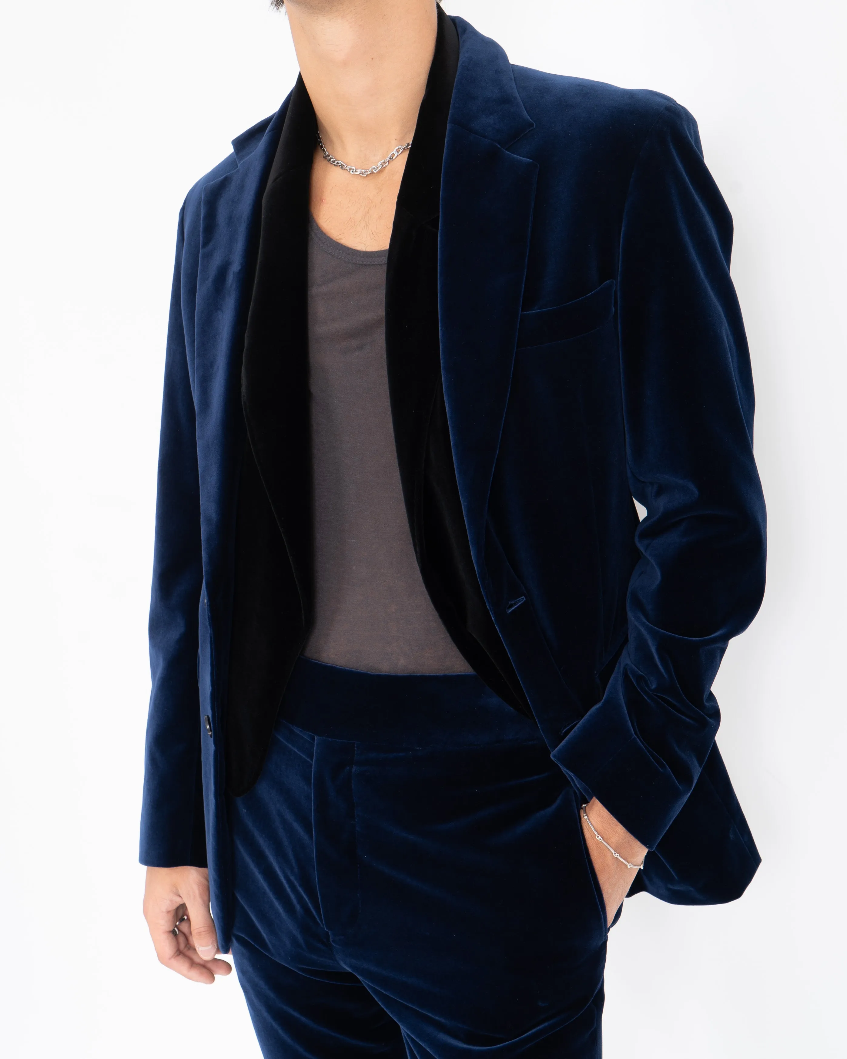 FW20 Night Blue Velvet Suit