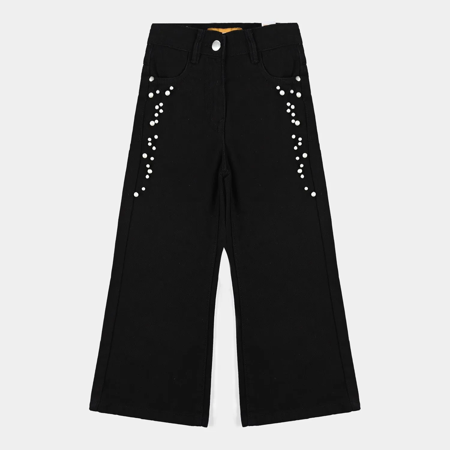 Girls Denim Stretch Pant Black Pearl-BLACK