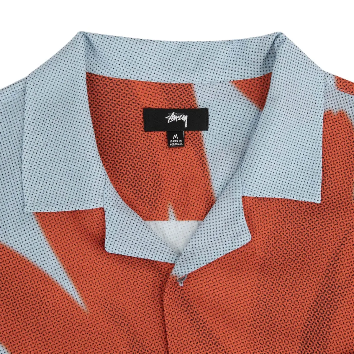 HALFTONE FLOWER SHIRT LIGHT BLUE
