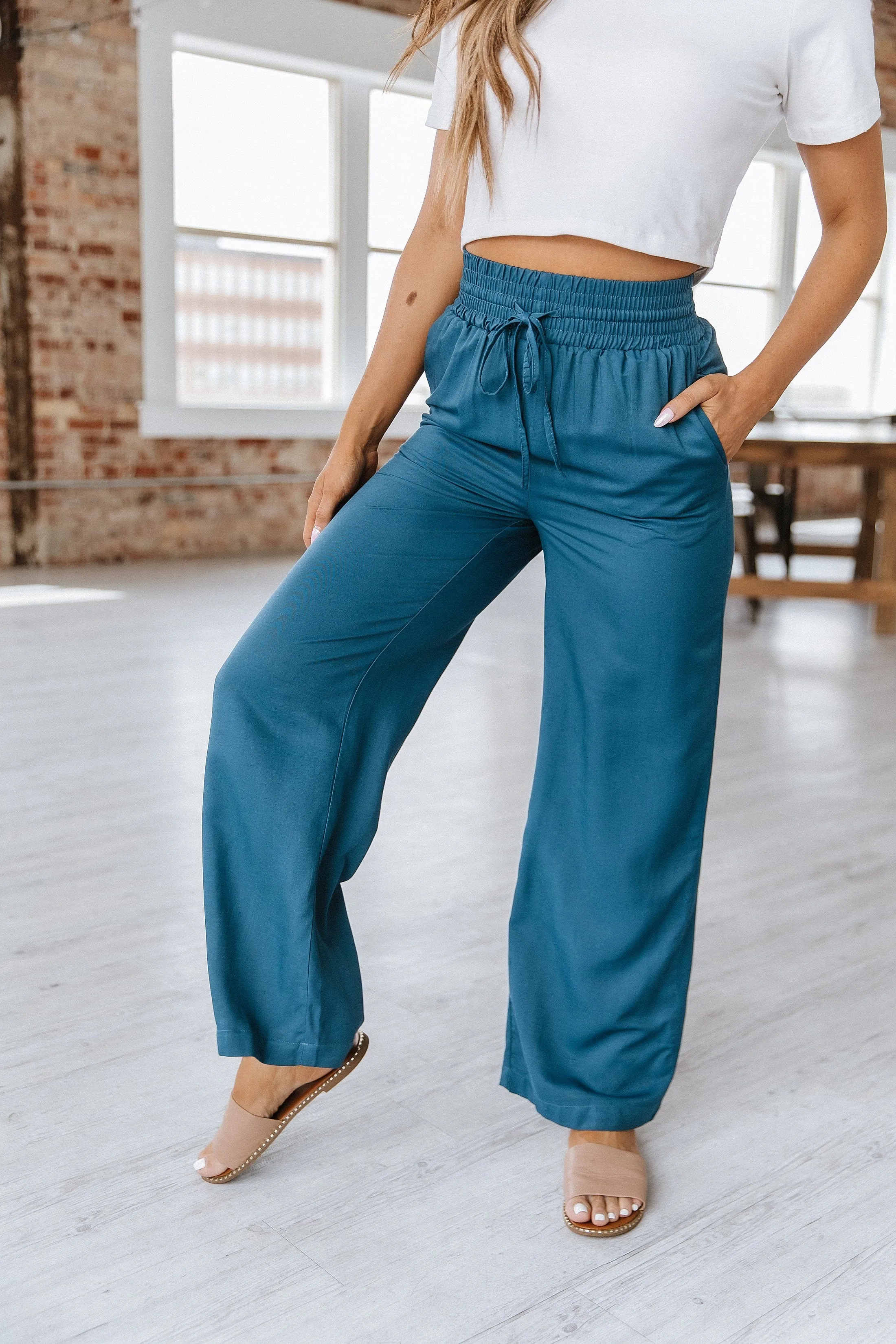 Heidi Drawstring Wide Leg Pant