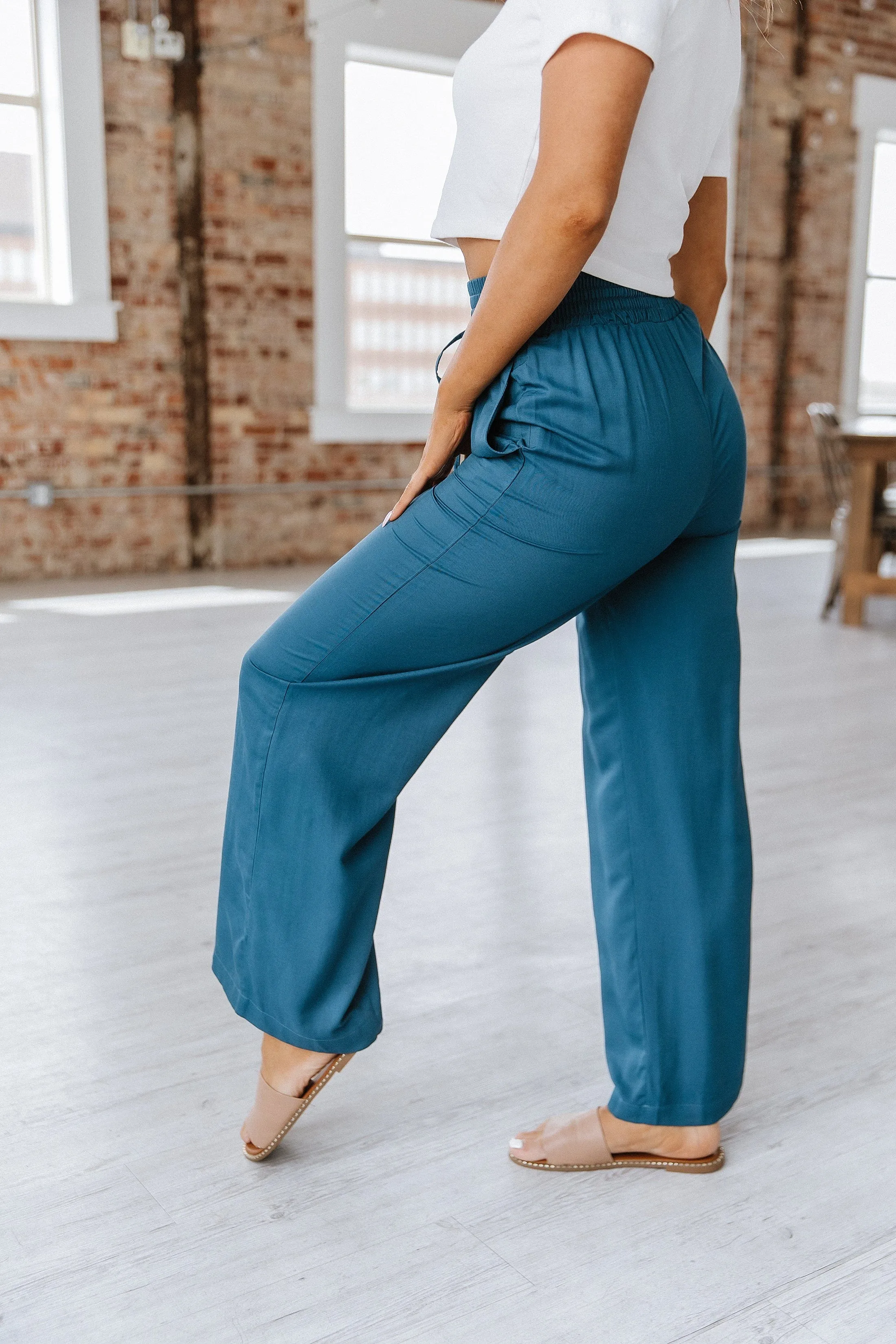 Heidi Drawstring Wide Leg Pant