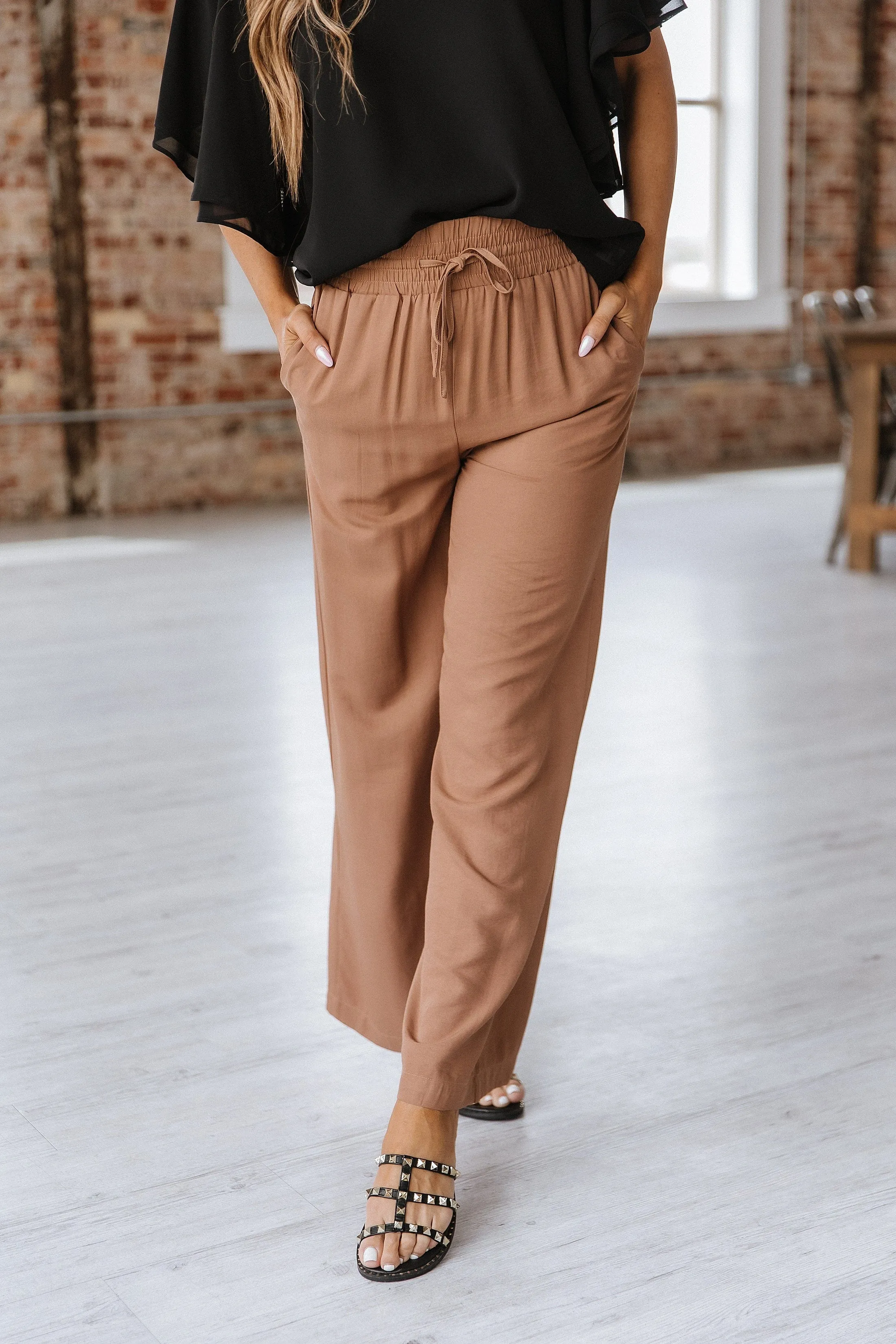 Heidi Drawstring Wide Leg Pant