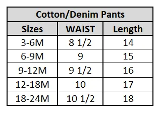 Infant Girls Denim Pant-Mid Blue