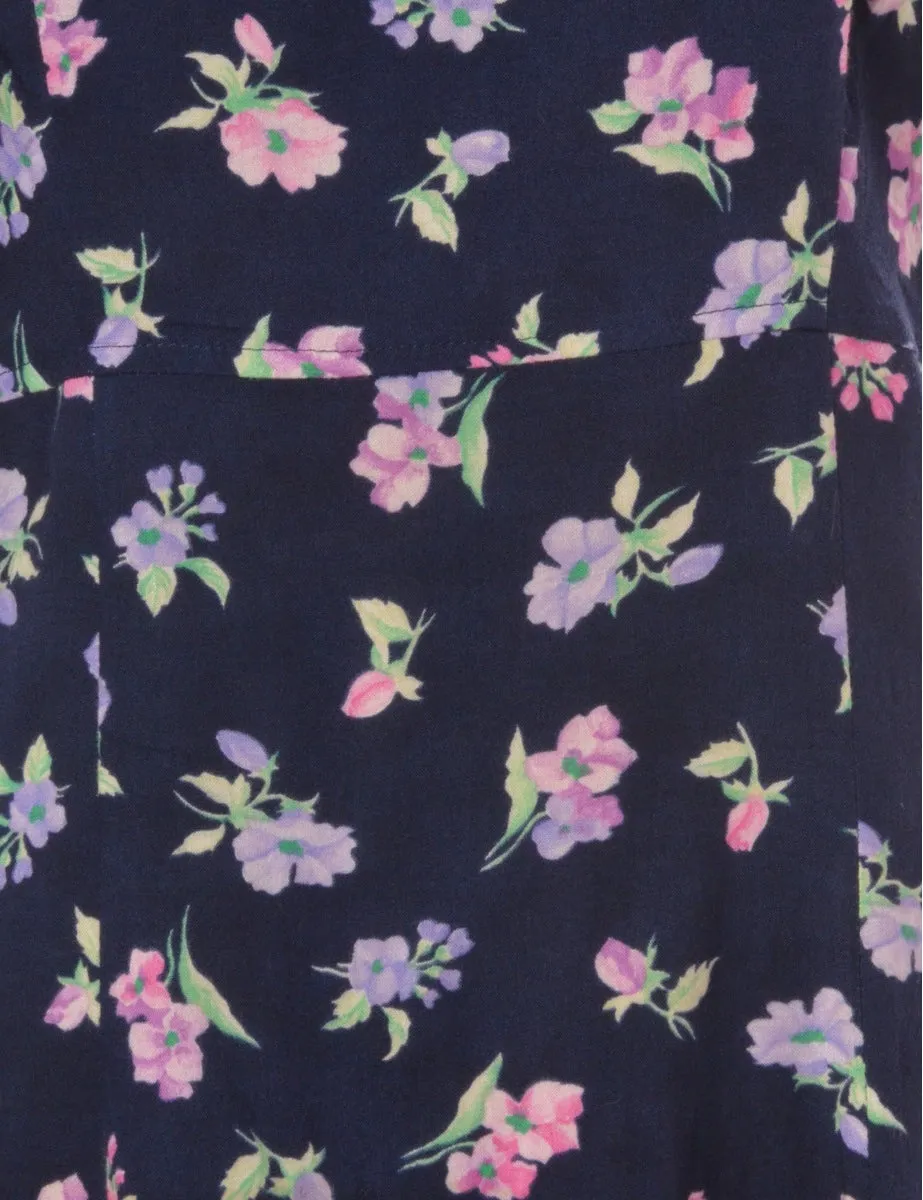 Label Floral Short Dress