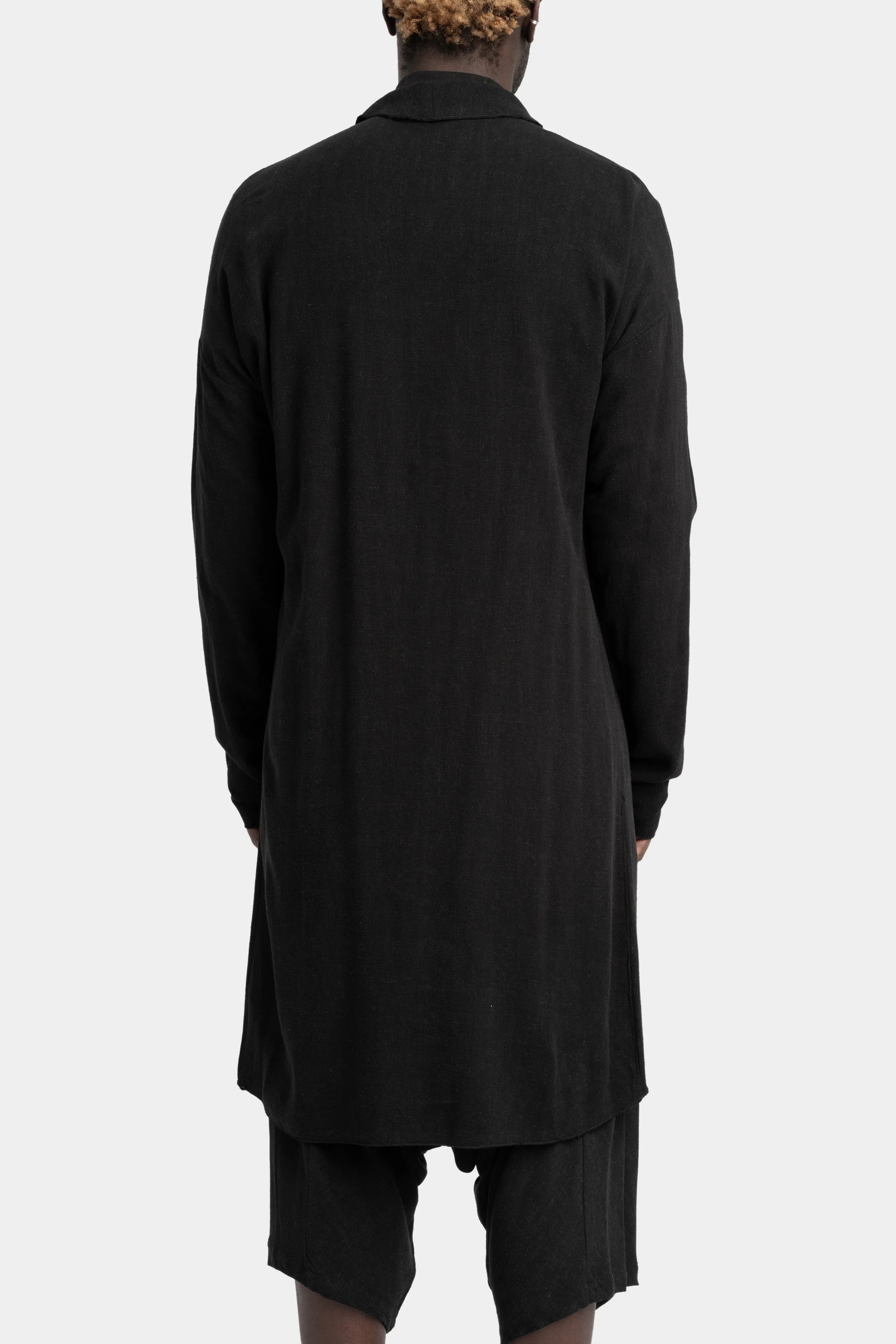 Long linen blend cardigan