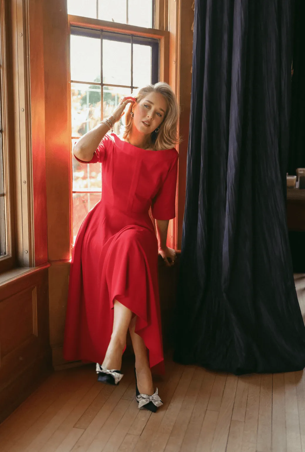 Mary Dress - Red Pebble