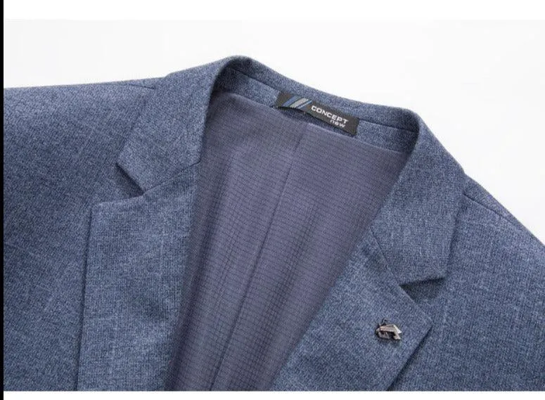 Men Blazer - Striped Formal Blazer