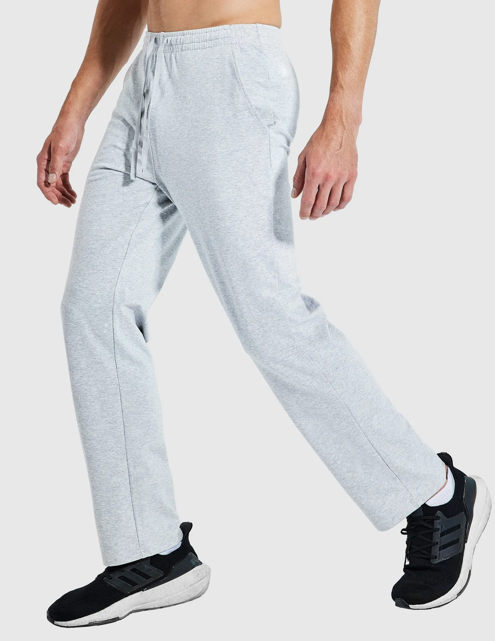 Men's Cotton Sweatpants with Pockets Sports Knit Pants