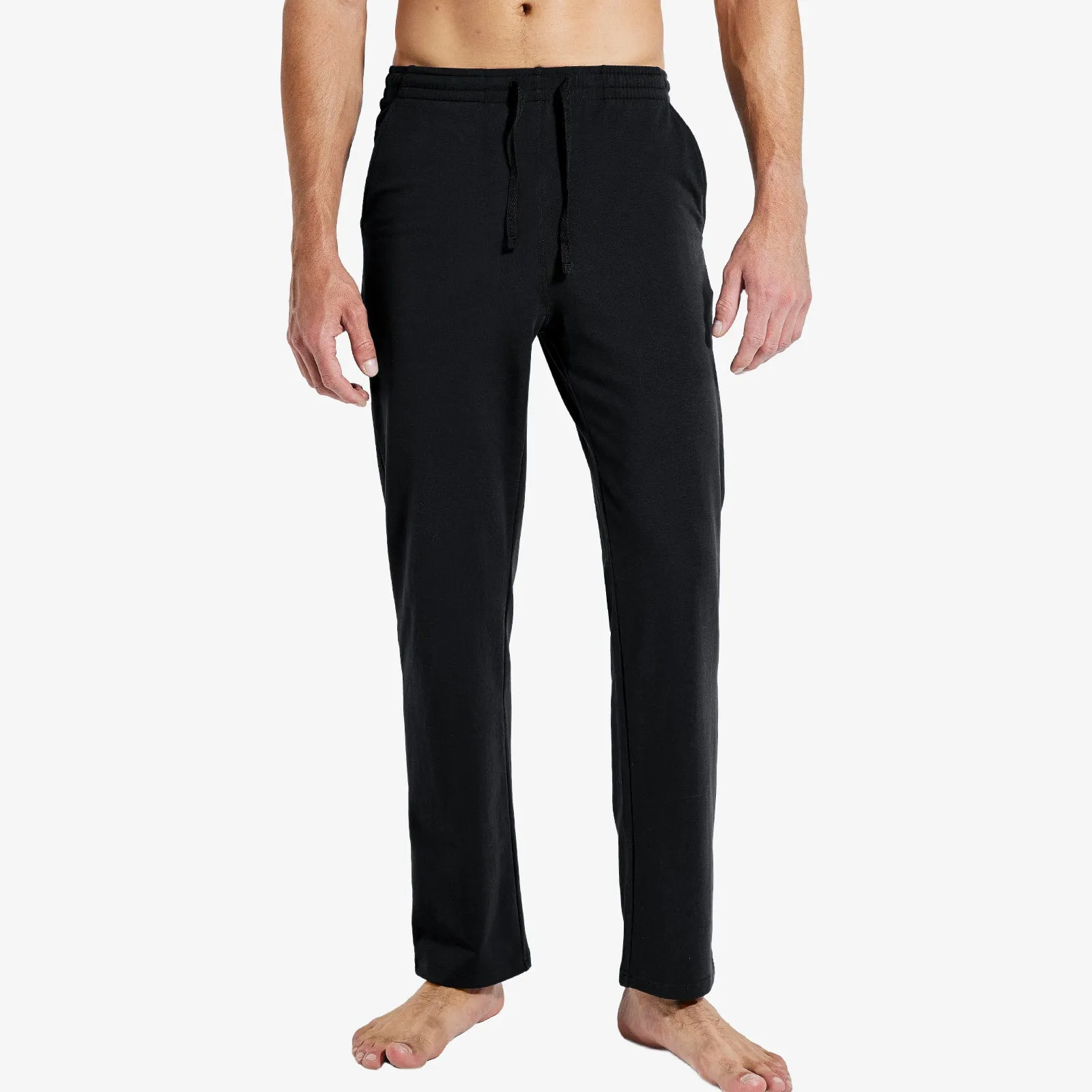 Men's Cotton Sweatpants with Pockets Sports Knit Pants
