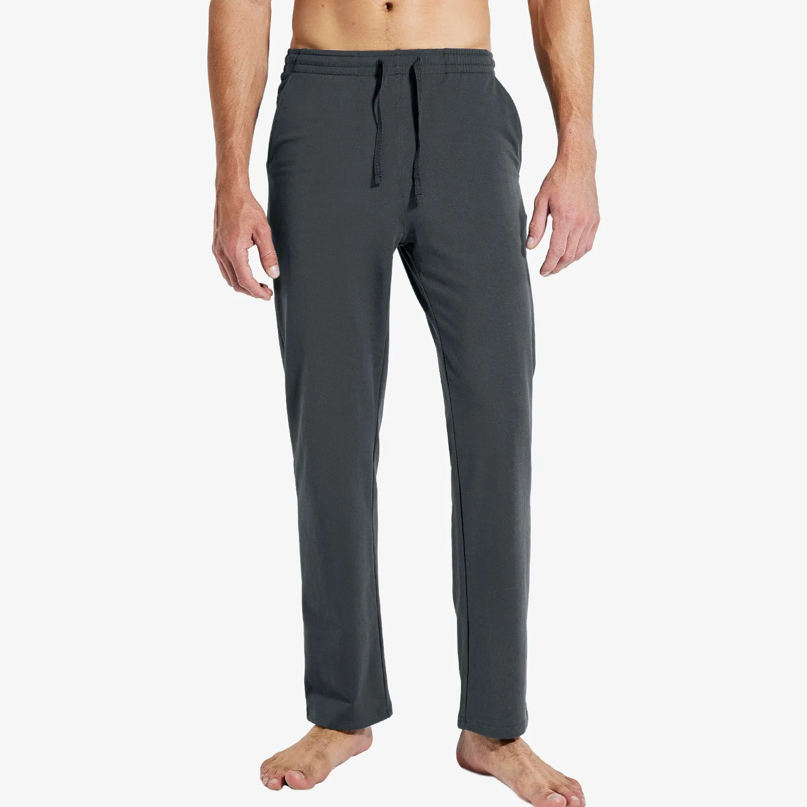 Men's Cotton Sweatpants with Pockets Sports Knit Pants