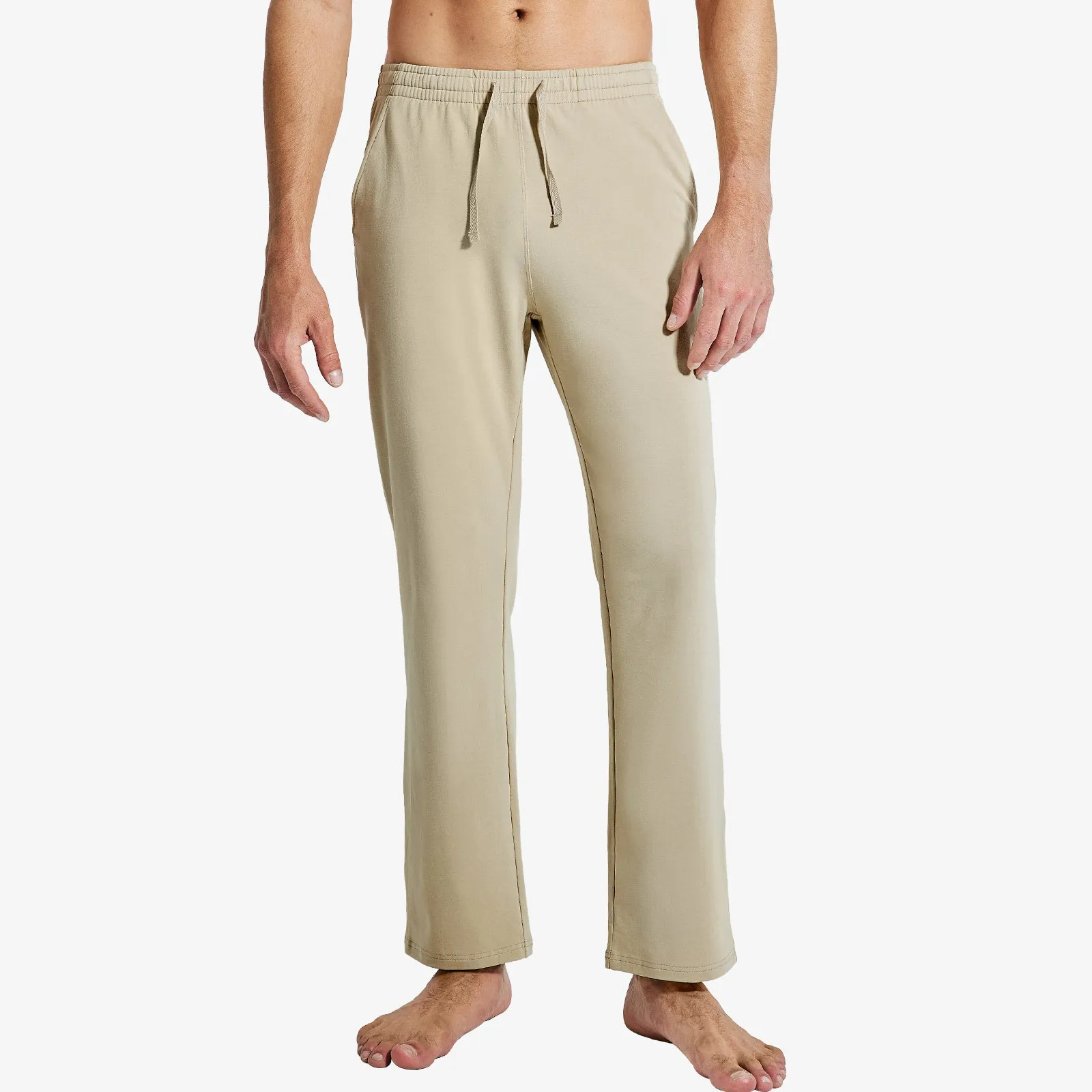 Men's Cotton Sweatpants with Pockets Sports Knit Pants