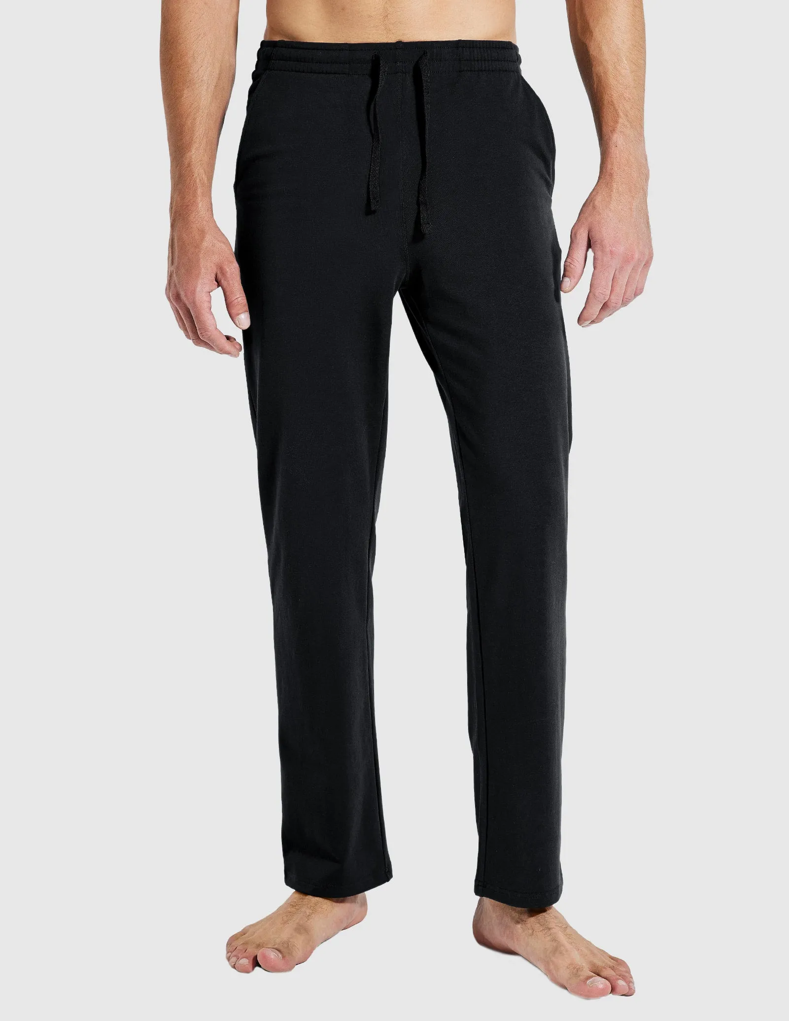 Men's Cotton Sweatpants with Pockets Sports Knit Pants