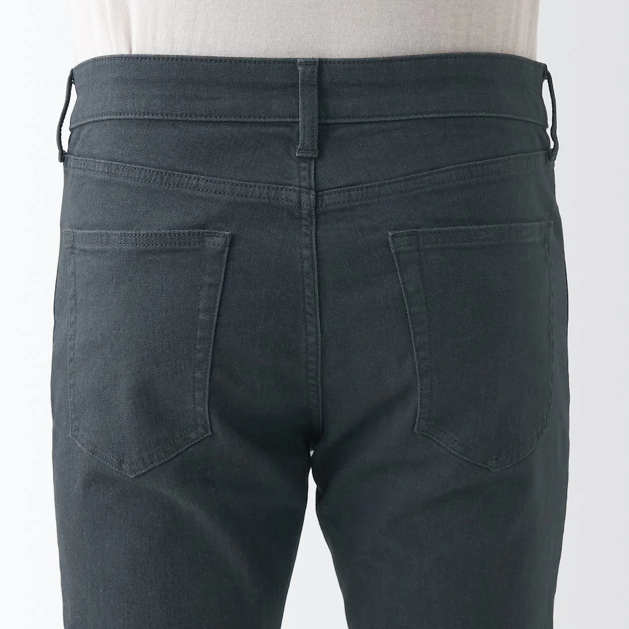 Men's Super Stretch Denim Skinny Pants Charcoal Gray (L 32inch / 82cm)