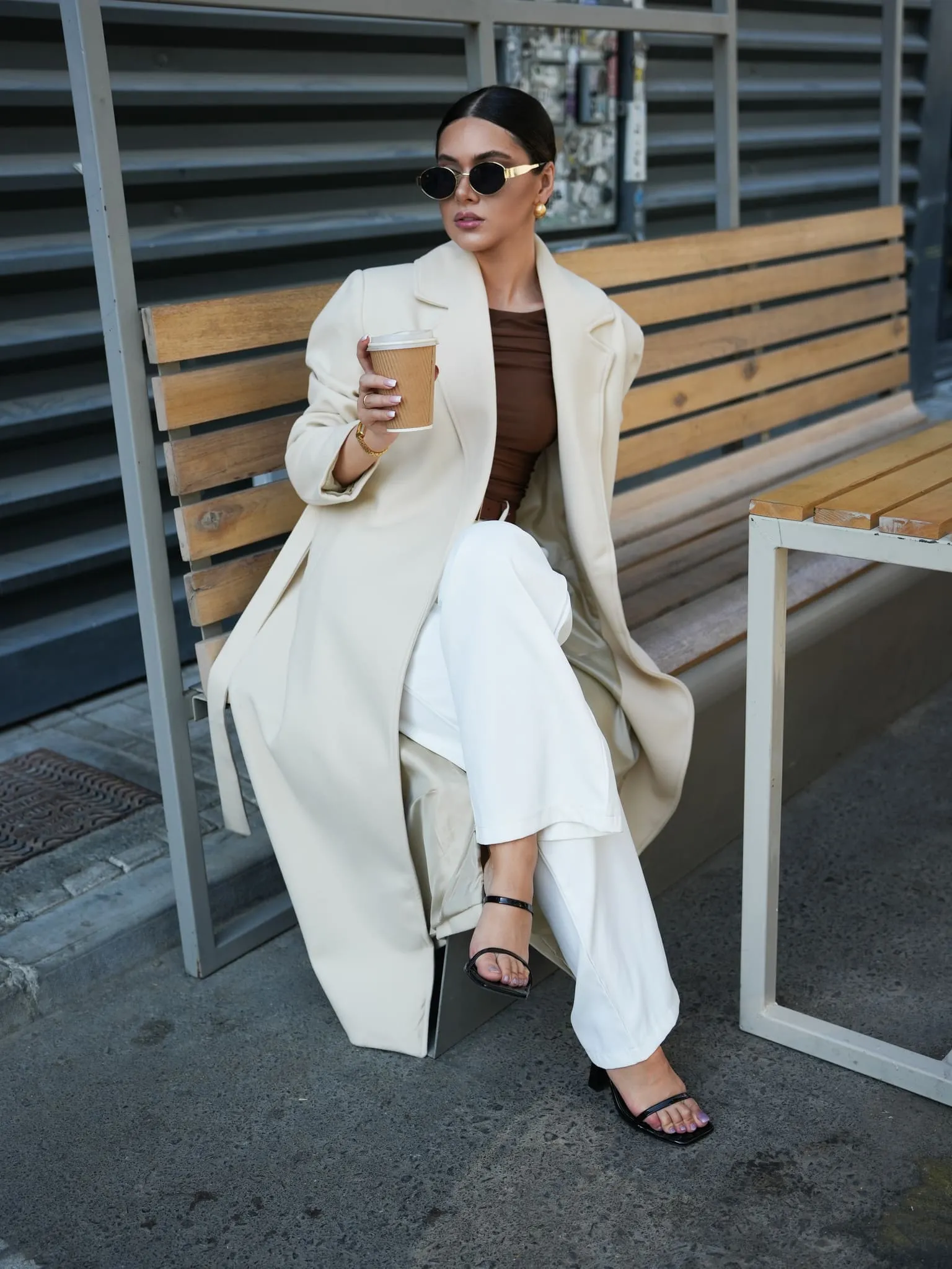 Muse Long Coat - Cream