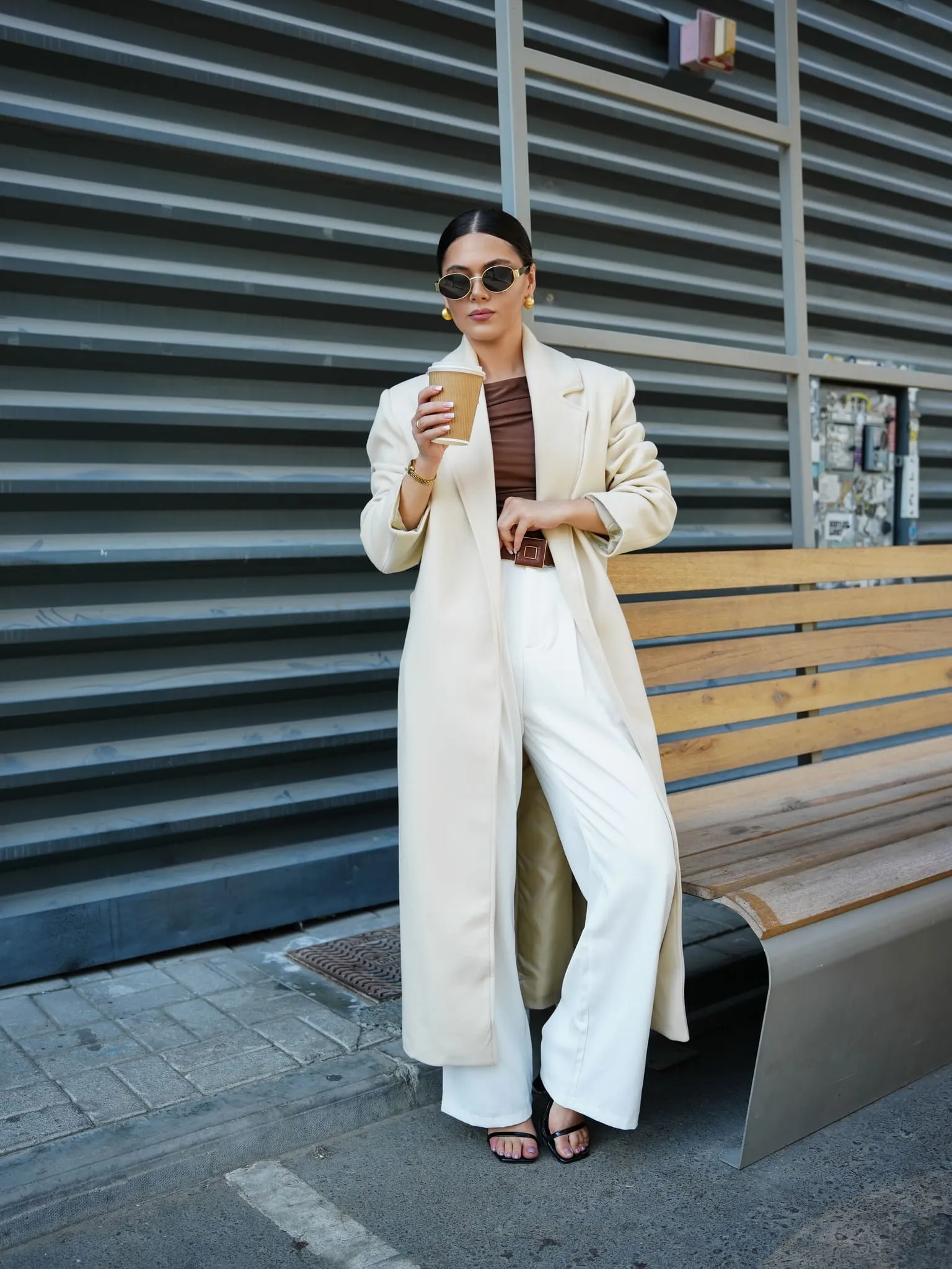 Muse Long Coat - Cream