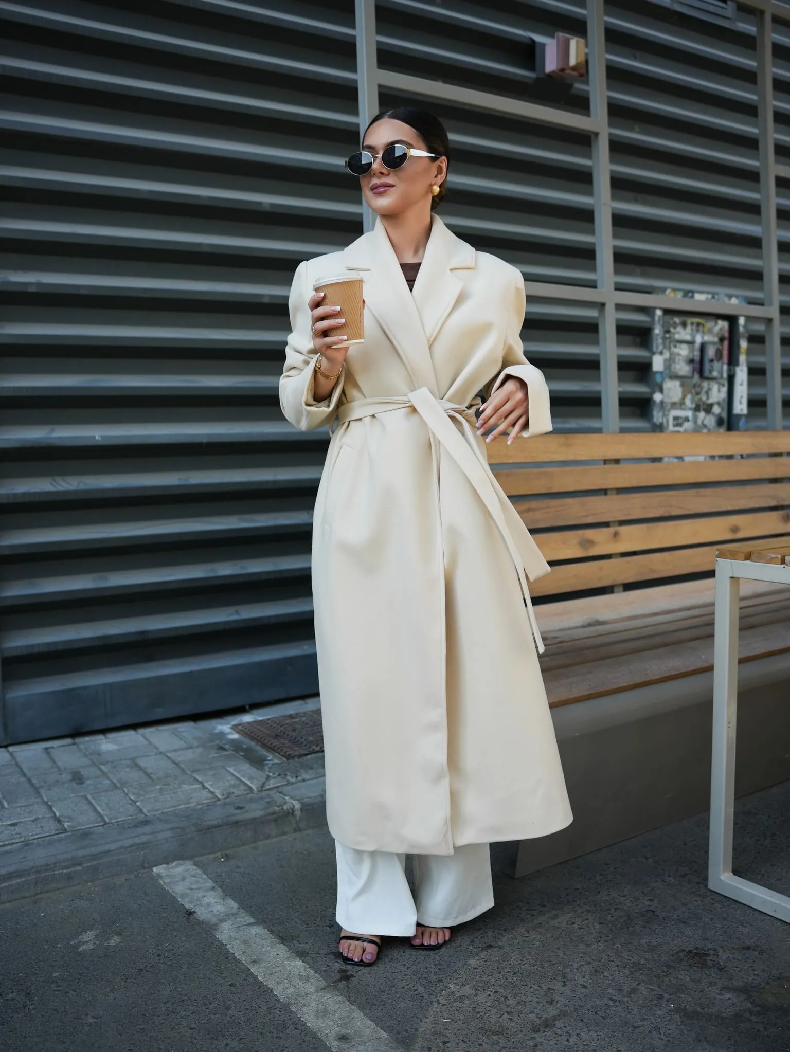 Muse Long Coat - Cream