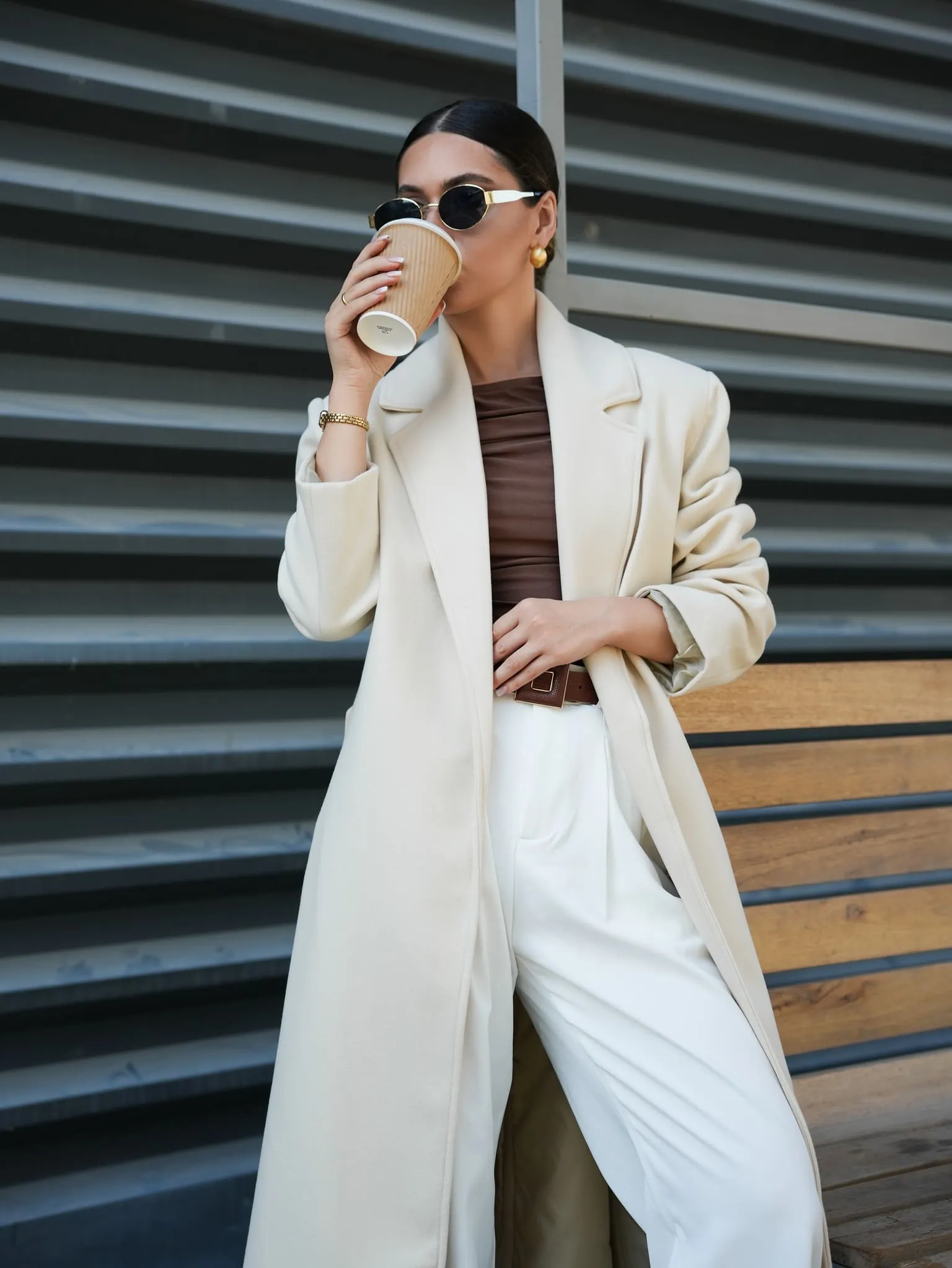 Muse Long Coat - Cream
