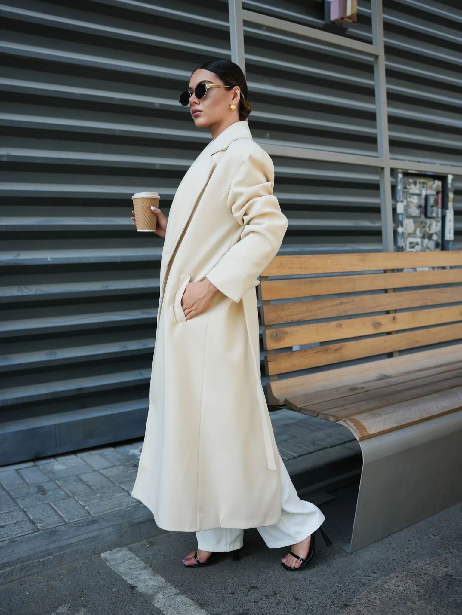 Muse Long Coat - Cream