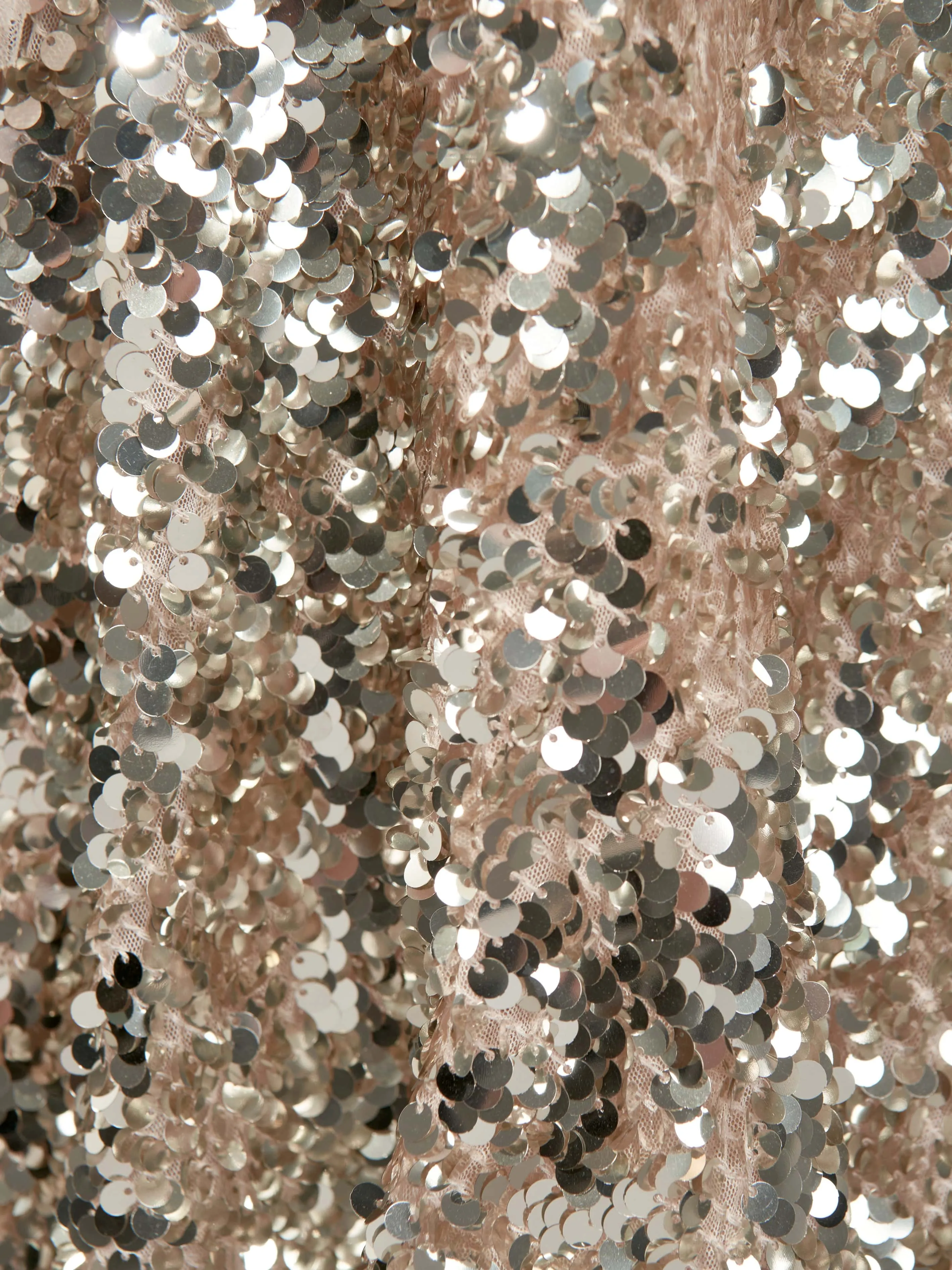 Needle & Thread Girls Hallie Sequin Dress in Silver