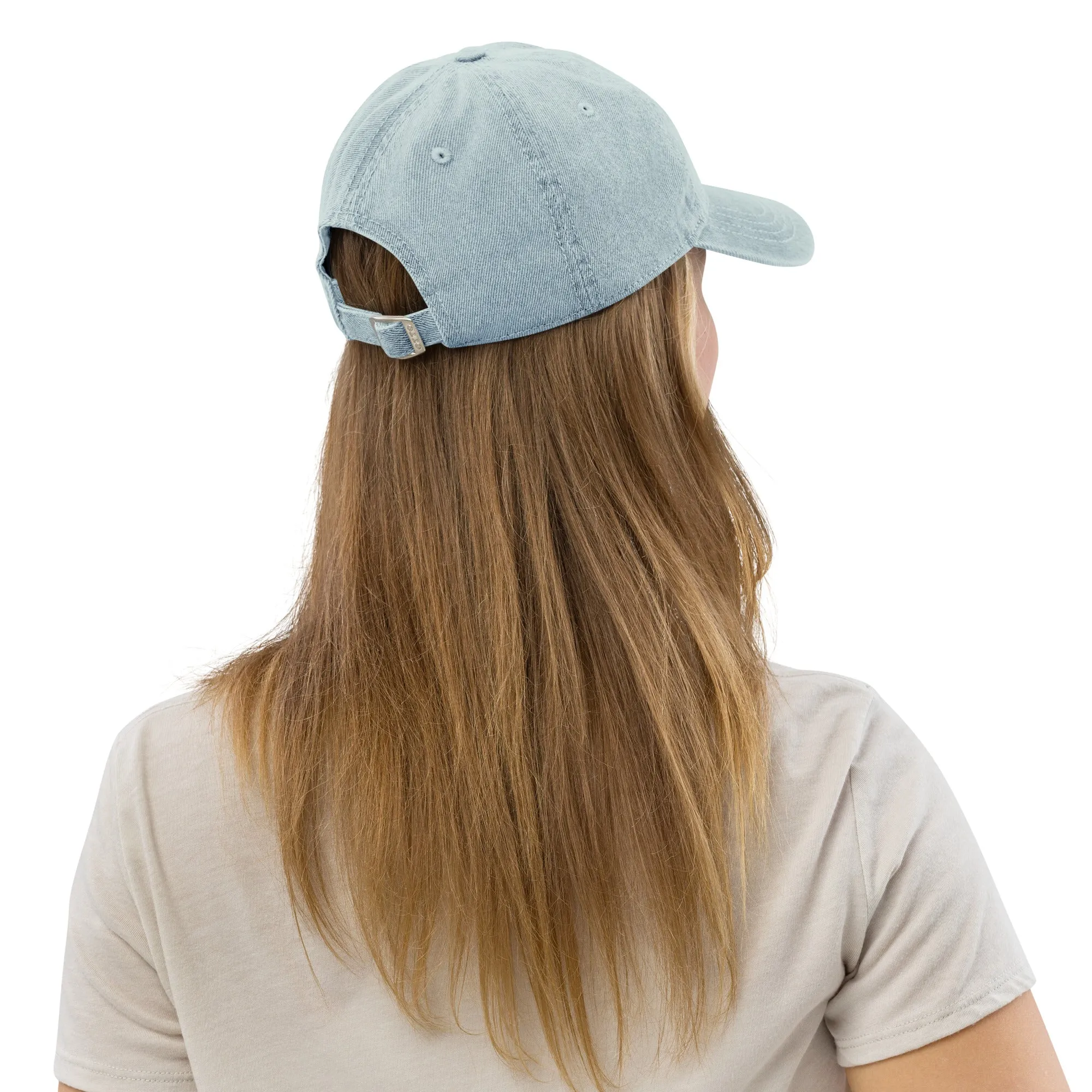 Norwegian Rosemaling Embroidered Denim Dad Hat