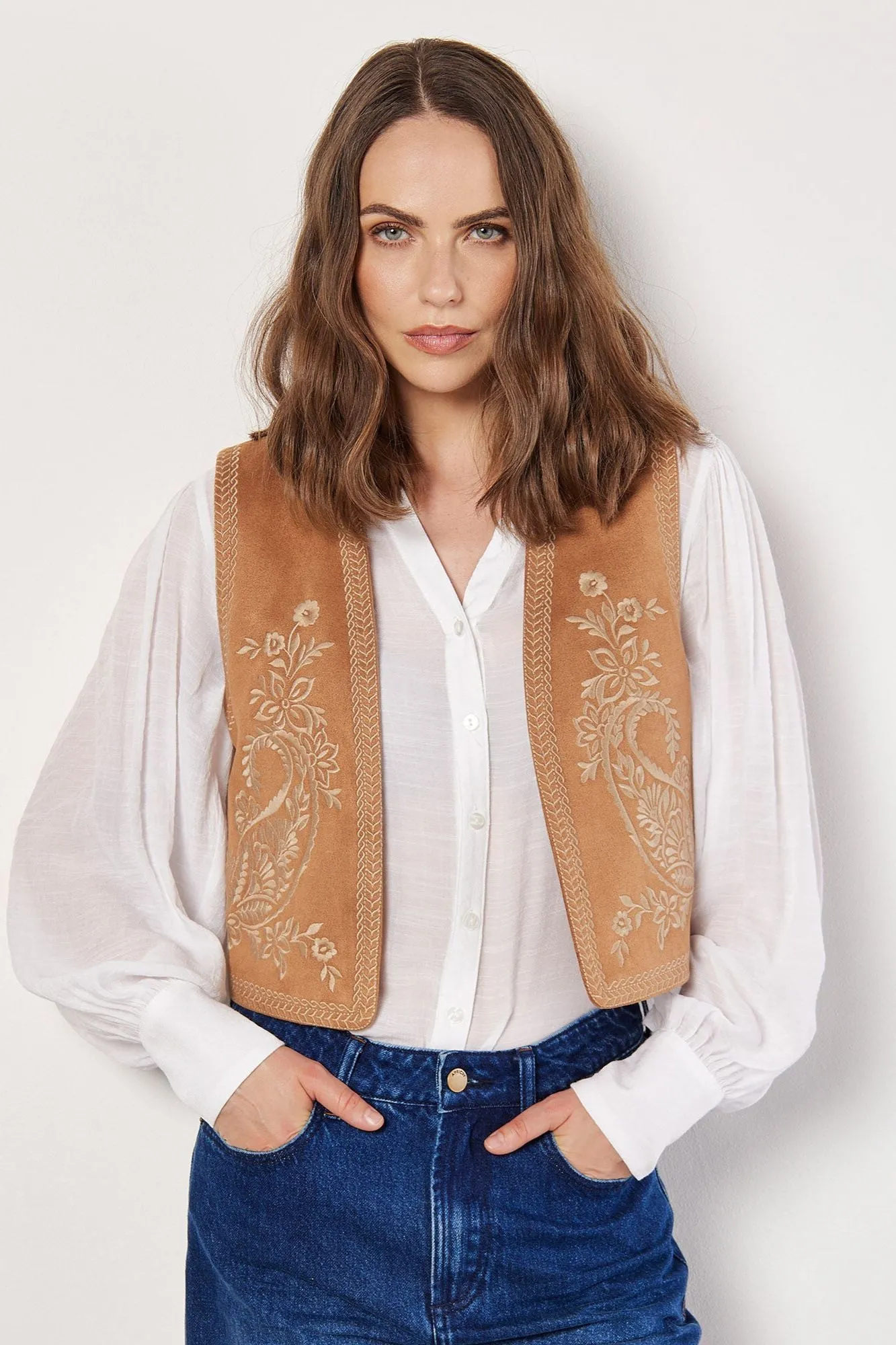 Paisley Suedette Vest