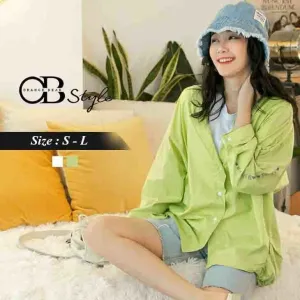 PURE COLOR KNIT COTTON SHIRTS