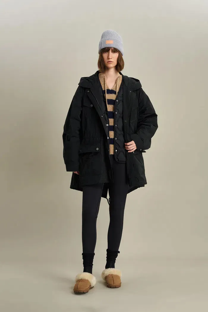 Romsdals White Goose Down Two Piece Parka Jacket in Water Repellent Cotton Blend