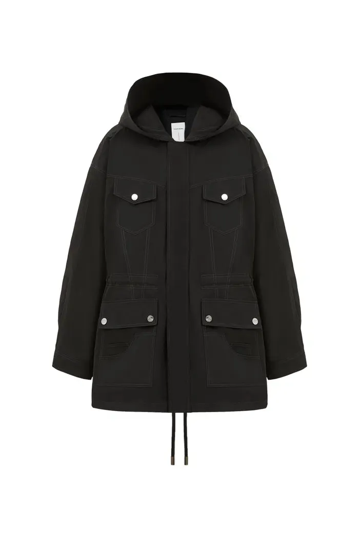 Romsdals White Goose Down Two Piece Parka Jacket in Water Repellent Cotton Blend
