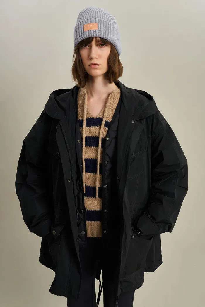 Romsdals White Goose Down Two Piece Parka Jacket in Water Repellent Cotton Blend